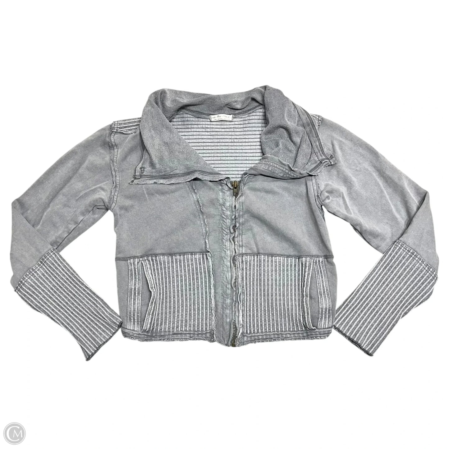 Jacket Moto By We The Free In Grey, Size: S
