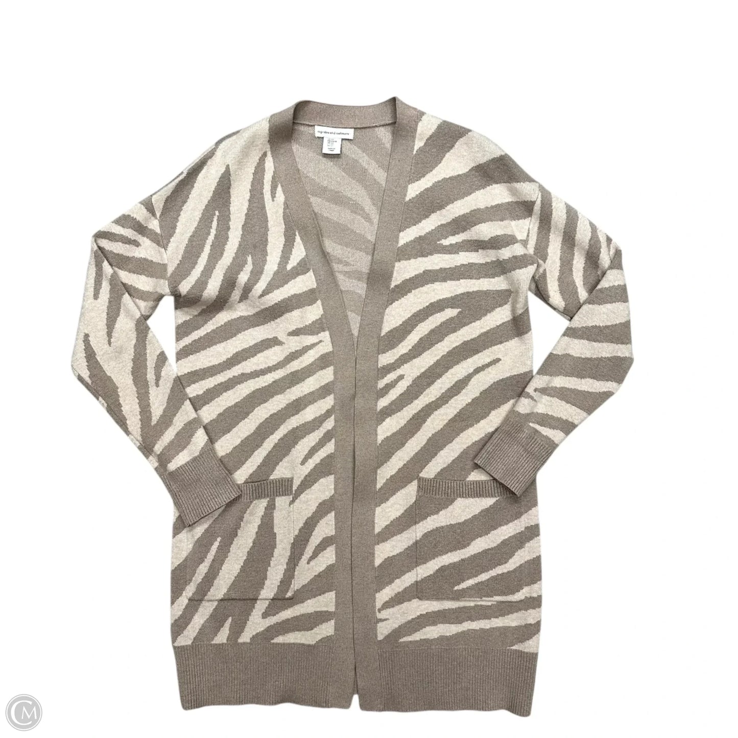 Sweater Cardigan By Cupcakes And Cashmere In Taupe, Size: Xs