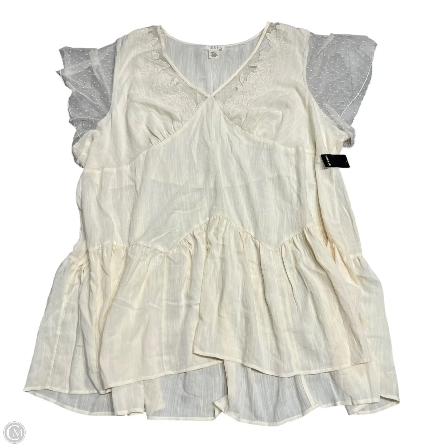 Dress Casual Short By Torrid In Cream, Size: 5x