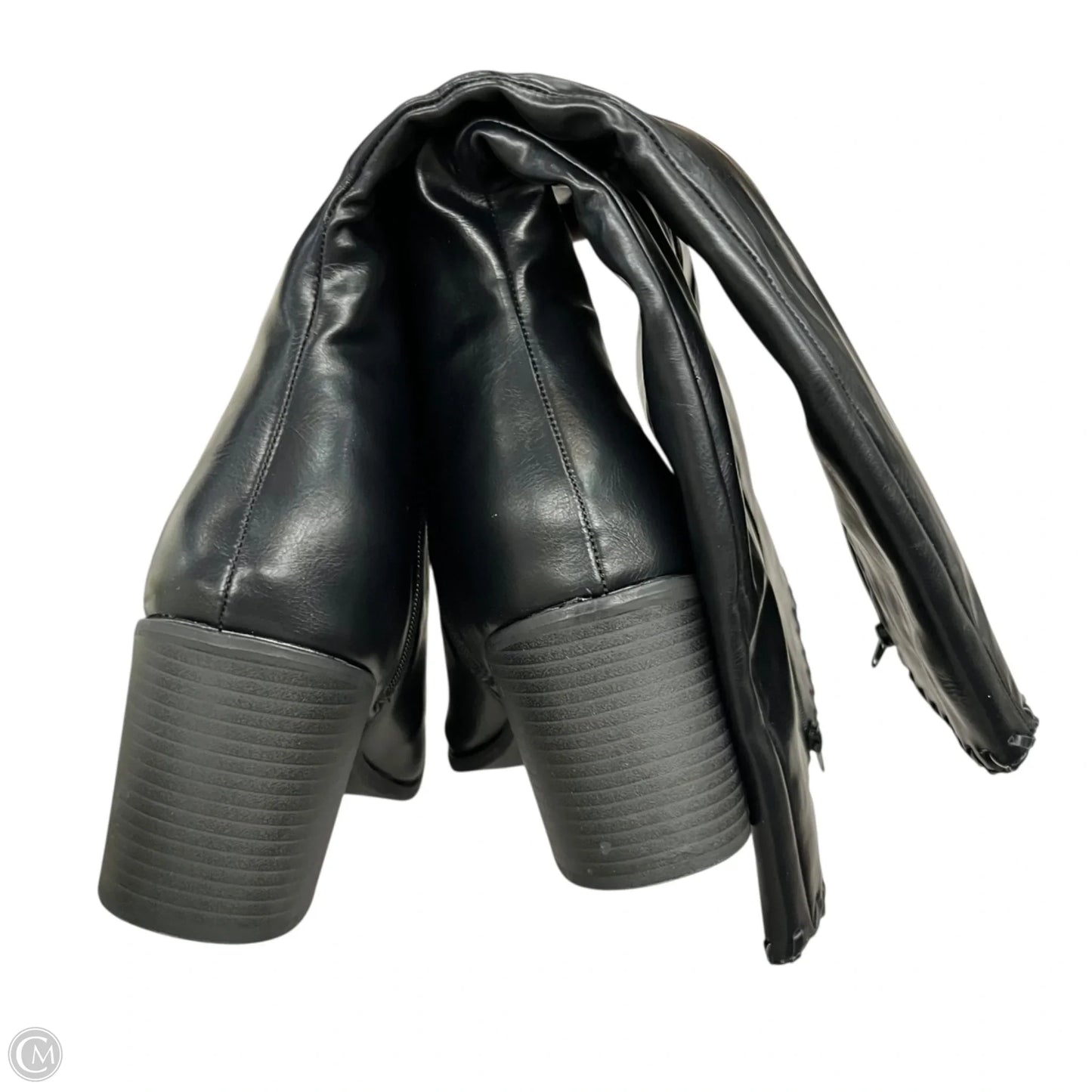 Boots Knee Heels In Black By Tru Comfort, Size: 9.5