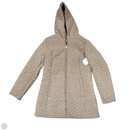 Coat Puffer & Quilted By Laundry In Taupe, Size: L