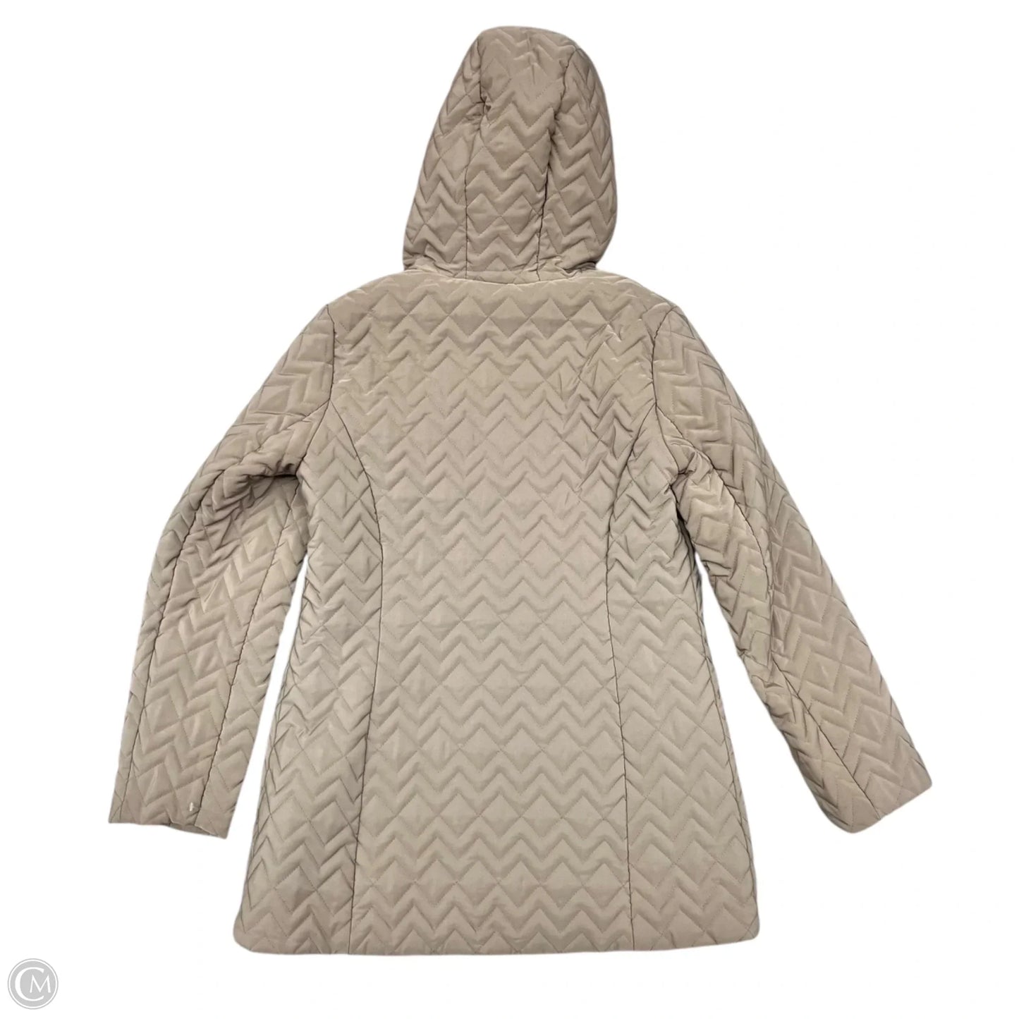Coat Puffer & Quilted By Laundry In Taupe, Size: L