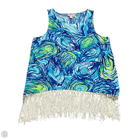 Top Sleeveless Designer By Lilly Pulitzer In Blue & Green, Size: Xs