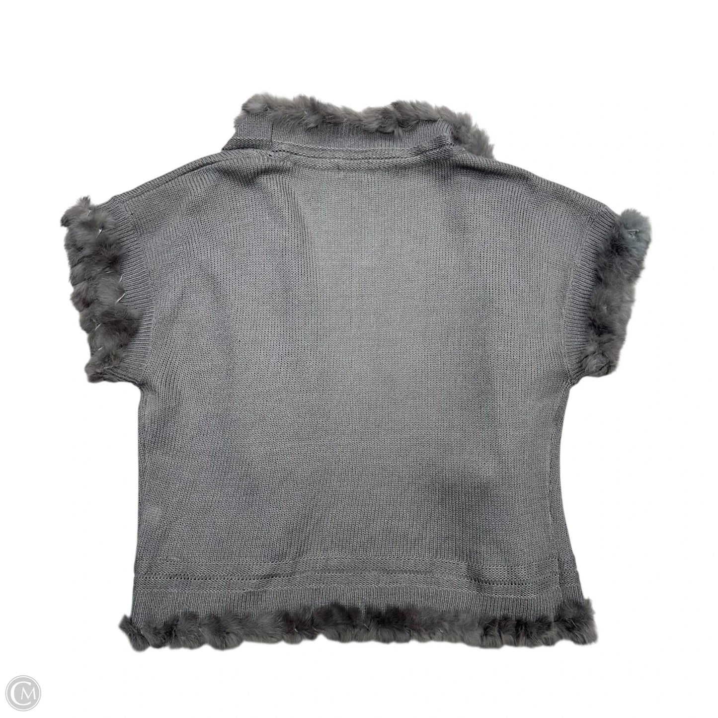 Sweater Cardigan By Fever In Grey, Size: L