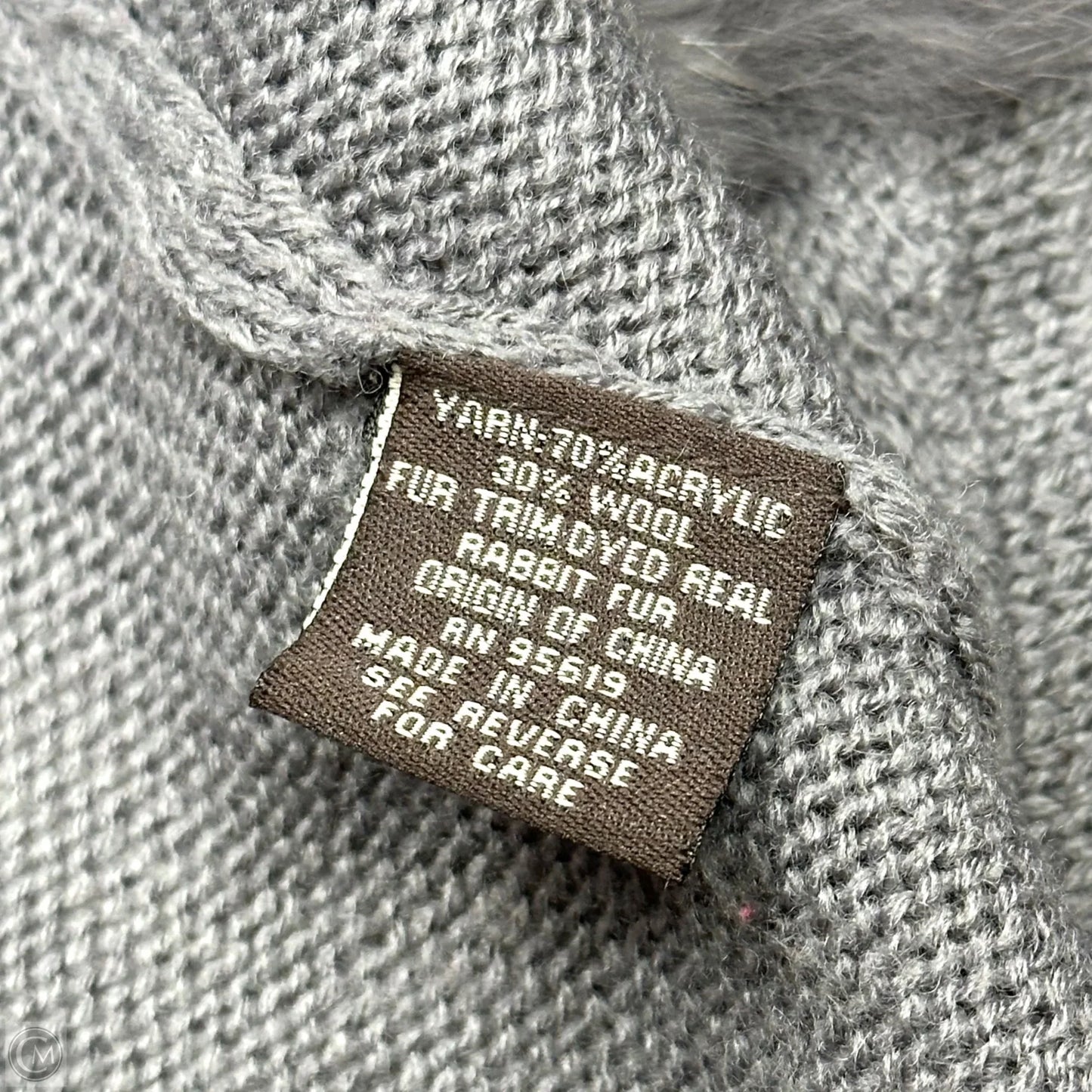 Sweater Cardigan By Fever In Grey, Size: L