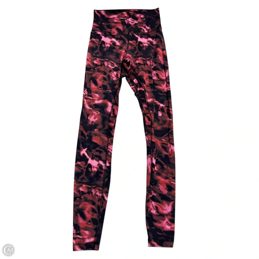 Athletic Leggings By Lululemon In Black & Pink, Size: 4