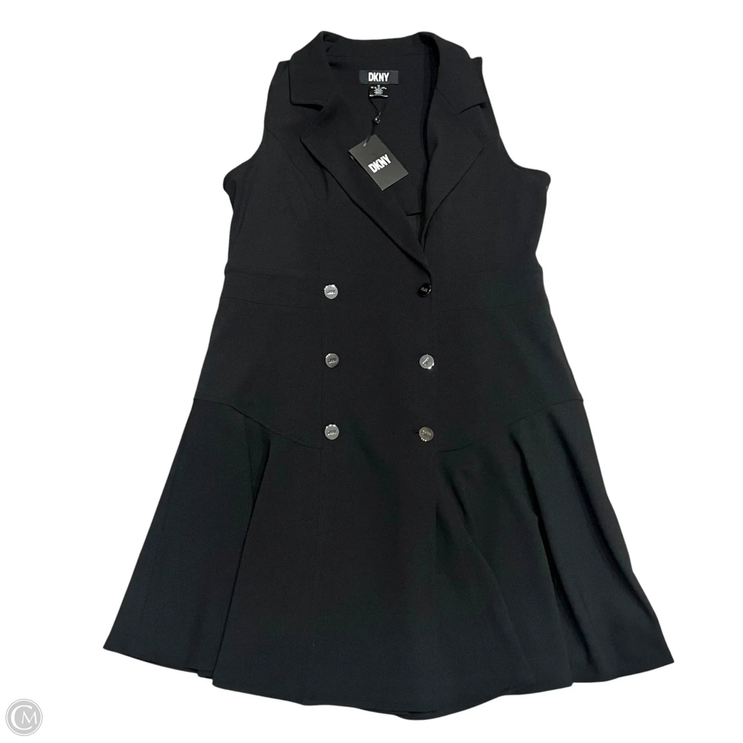 Dress Casual Midi By Dkny In Black, Size: L