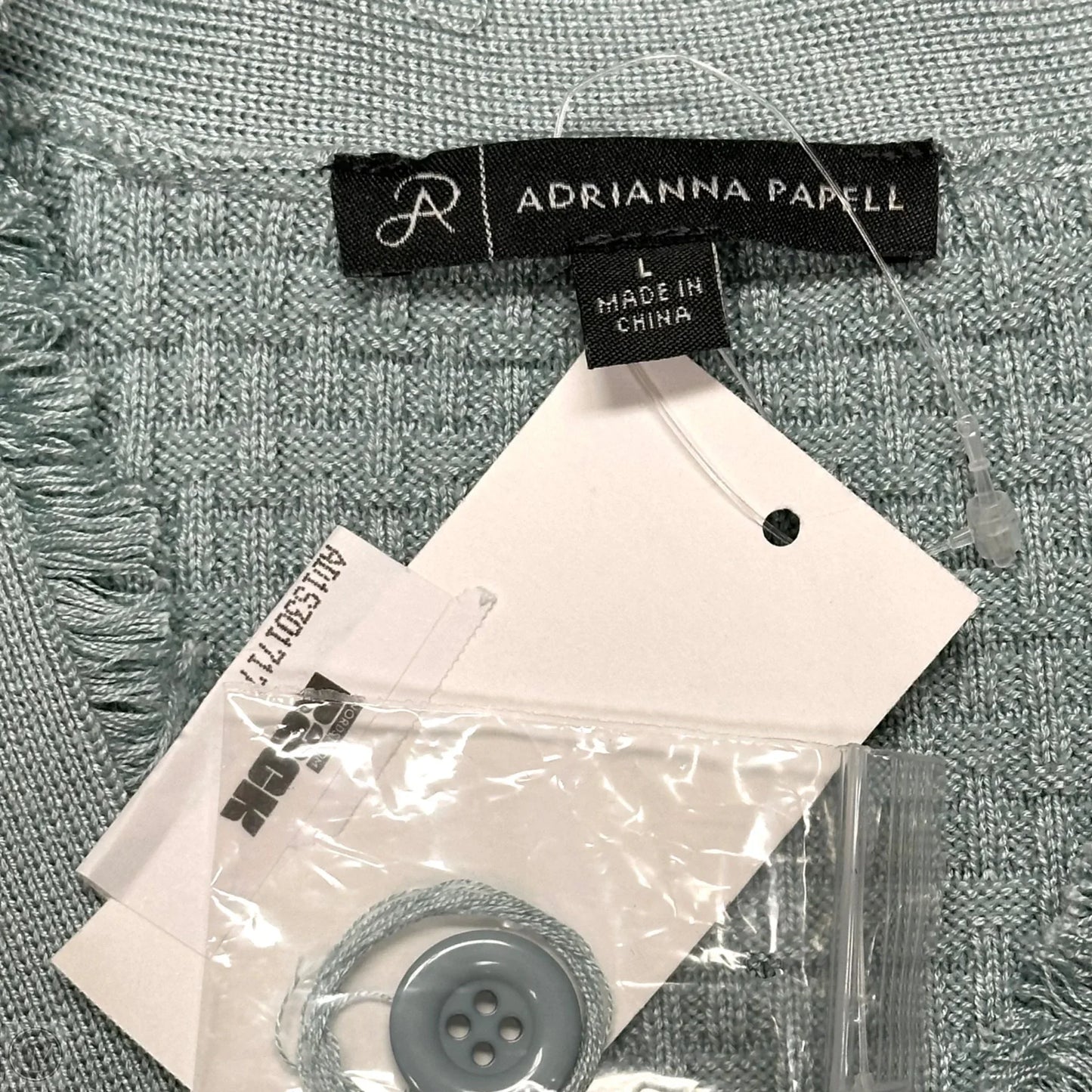 Sweater Cardigan By Adrianna Papell In Blue, Size: L