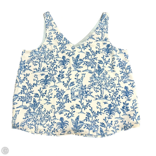 Top Sleeveless Designer By Lilly Pulitzer In Blue, Size: Xl