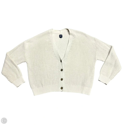 Sweater Cardigan By Gap In Cream, Size: Xl