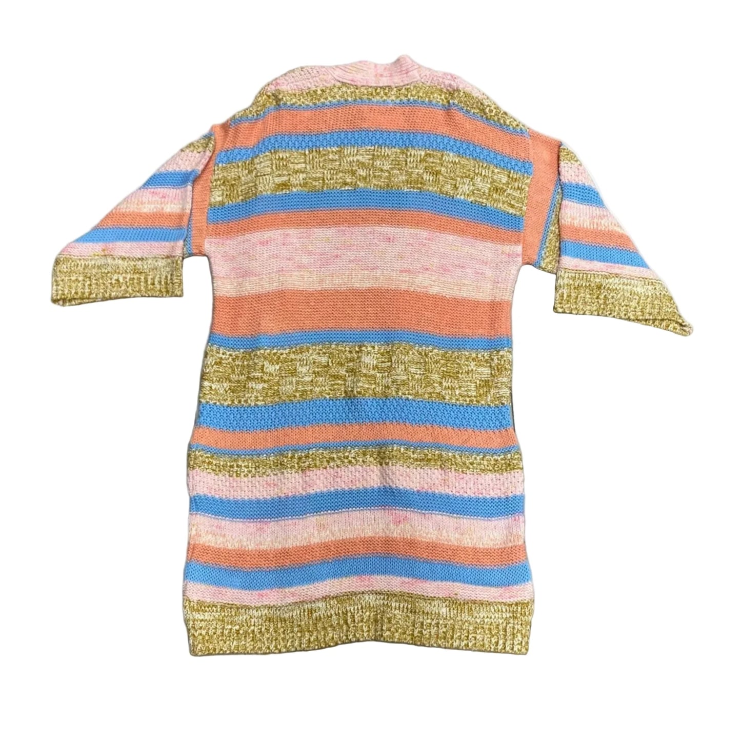 Sweater Cardigan By Anthropologie In Blue & Orange, Size: Osfm