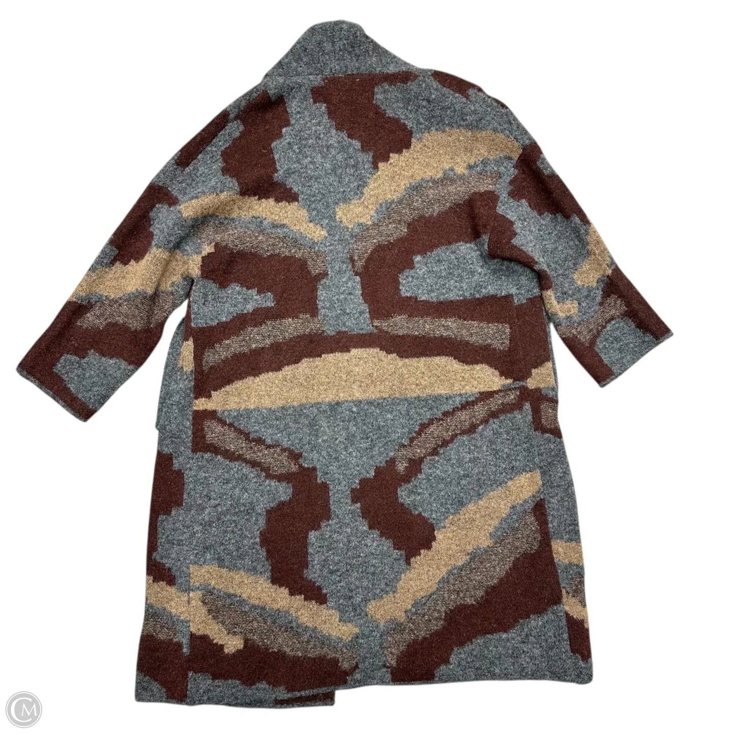 Sweater Cardigan By Zara In Brown & Grey, Size: M