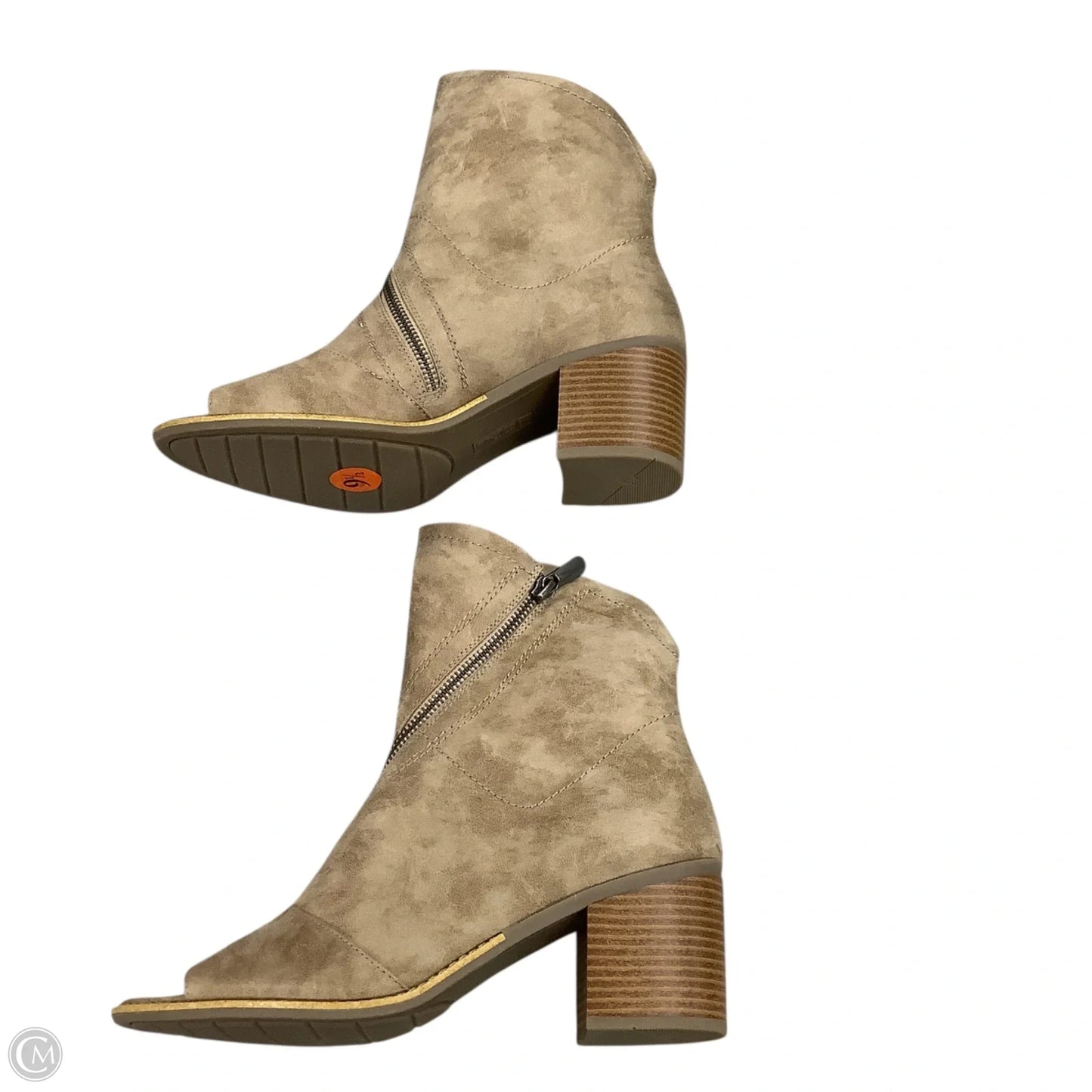 Boots Ankle Heels By White Mountain In Tan, Size: 9.5