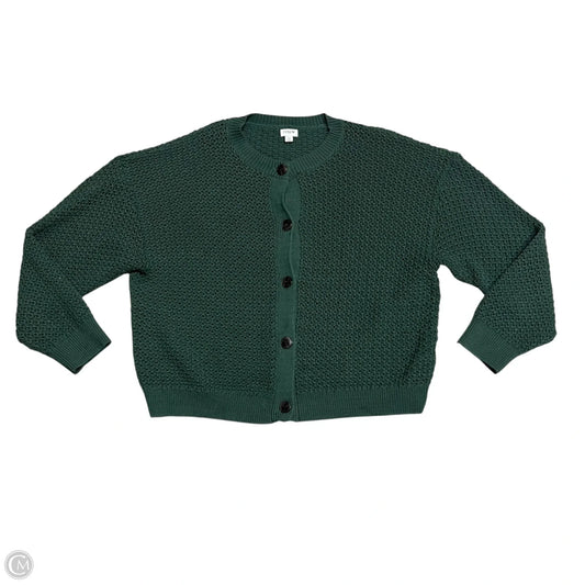Sweater Cardigan By J. Crew In Green, Size: 3x