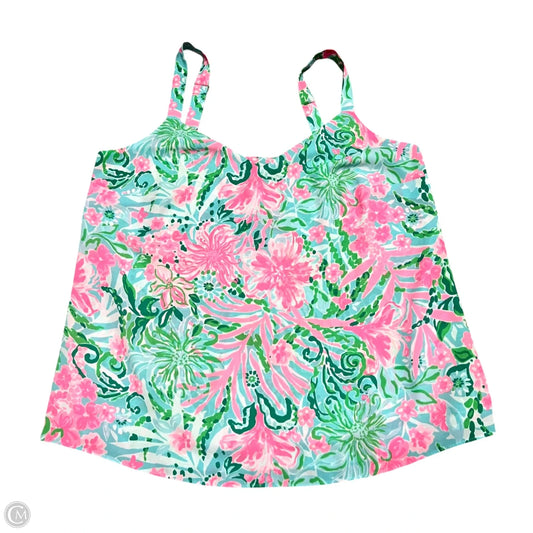 Top Sleeveless Designer By Lilly Pulitzer In Blue & Pink, Size: Xs