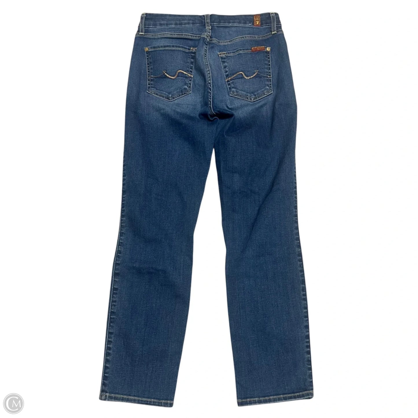 Jeans Cropped By 7 For All Mankind In Blue Denim, Size: 2