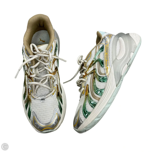 Shoes Sneakers By Puma In Cream & Green, Size: 8.5