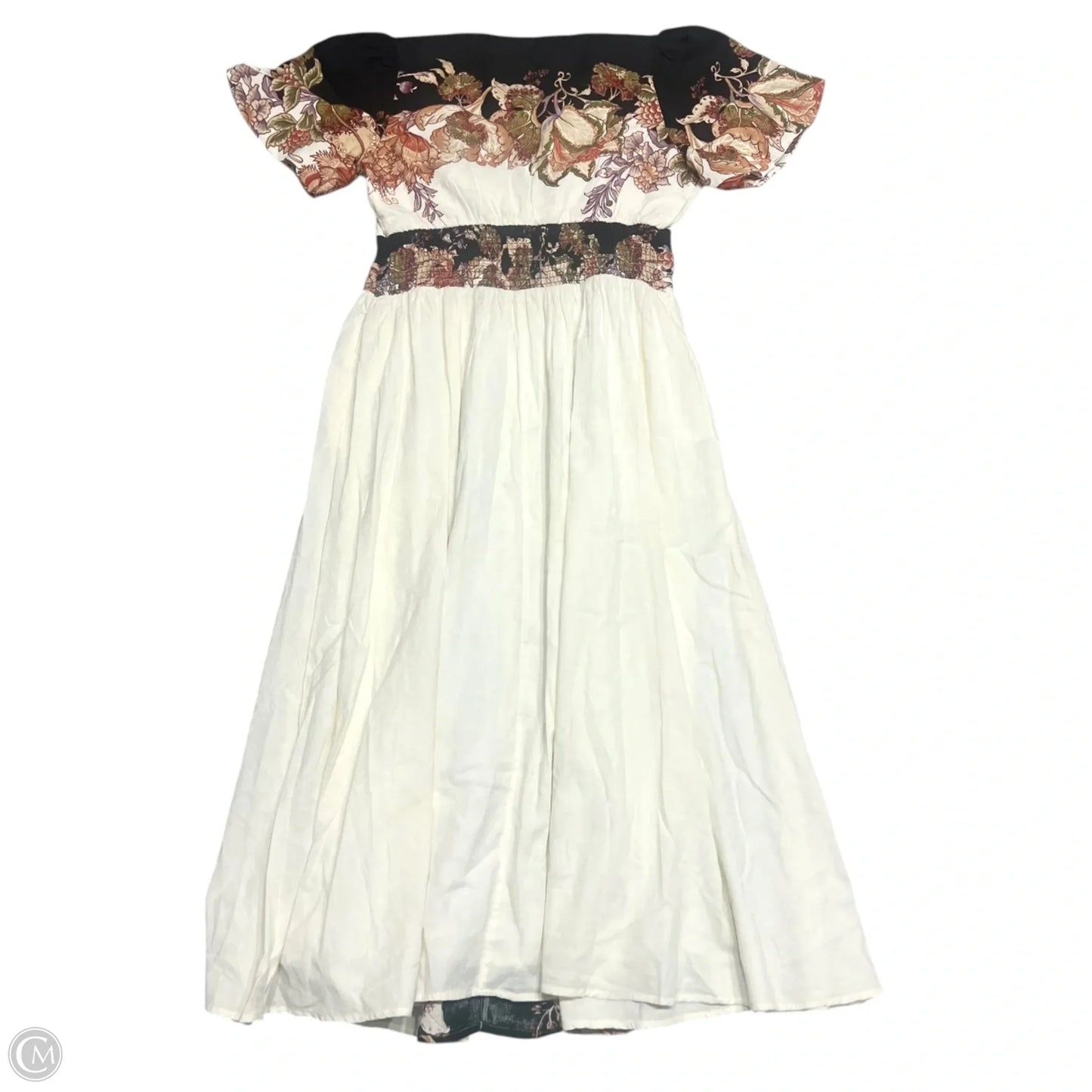 Dress Casual Maxi By Anthropologie In Black & Cream, Size: M