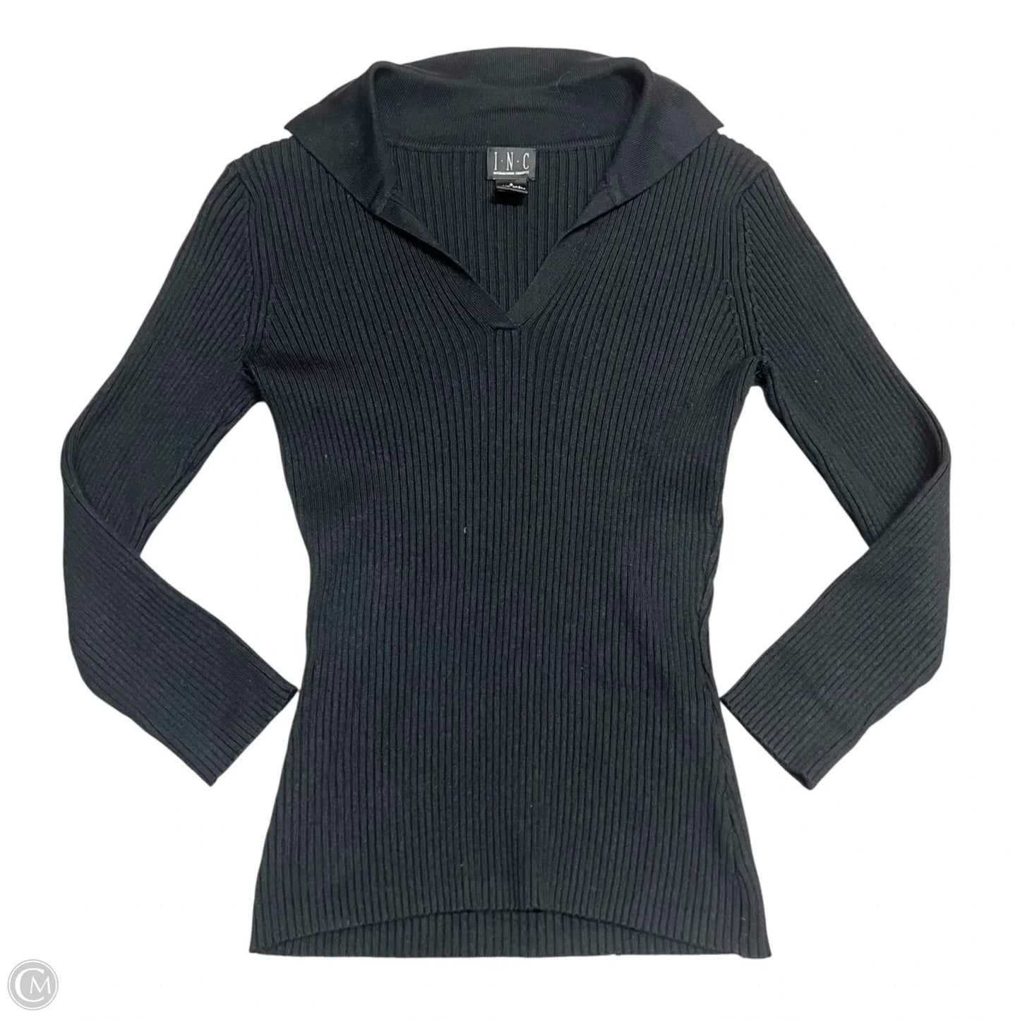 Sweater Short Sleeve By Inc In Black, Size: S