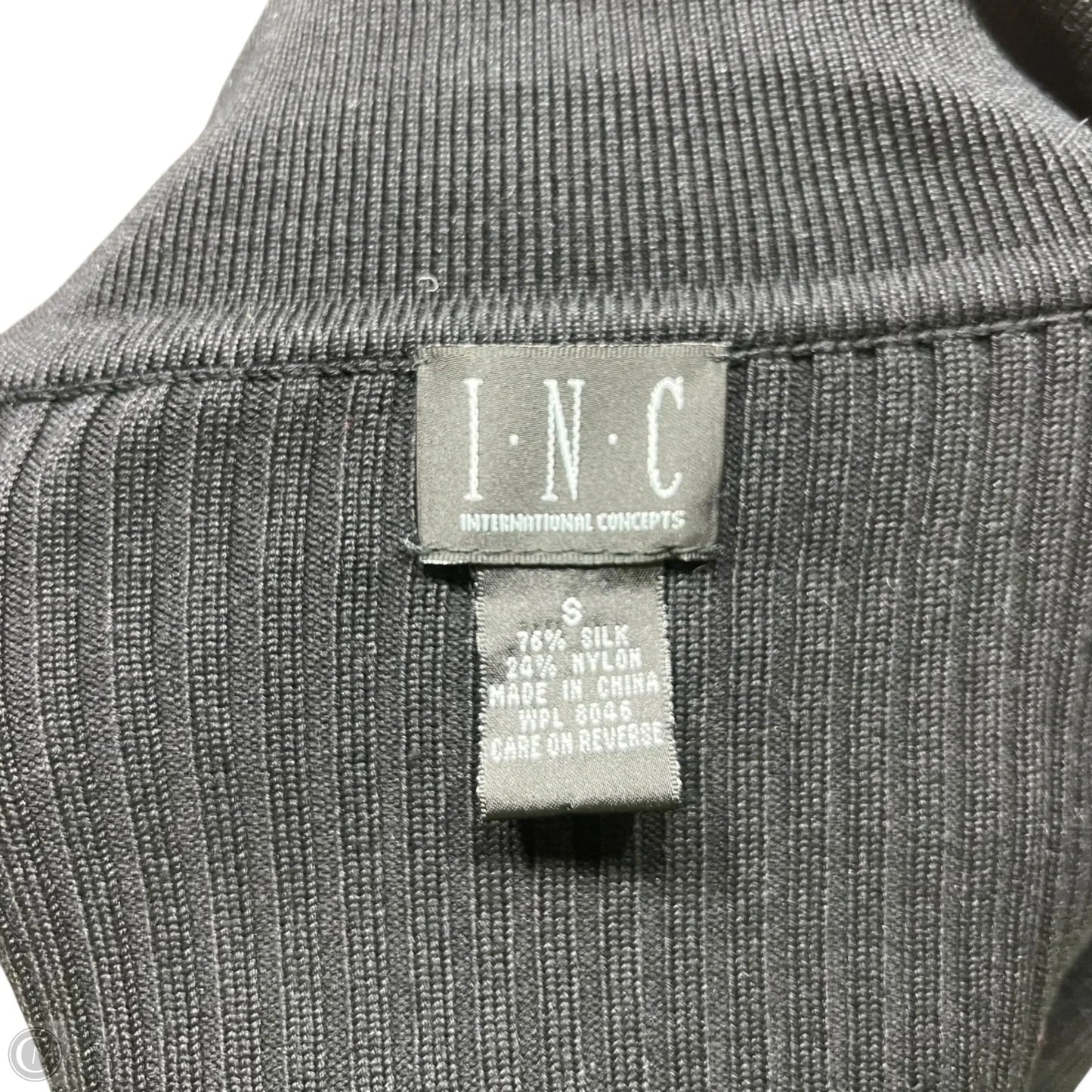 Sweater Short Sleeve By Inc In Black, Size: S
