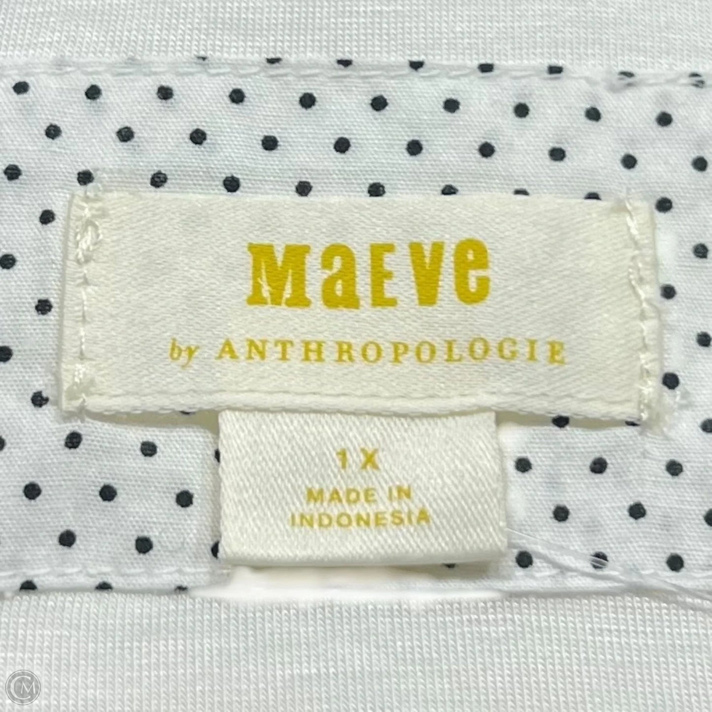 Dress Casual Maxi By Maeve In Black & Cream, Size: 1x