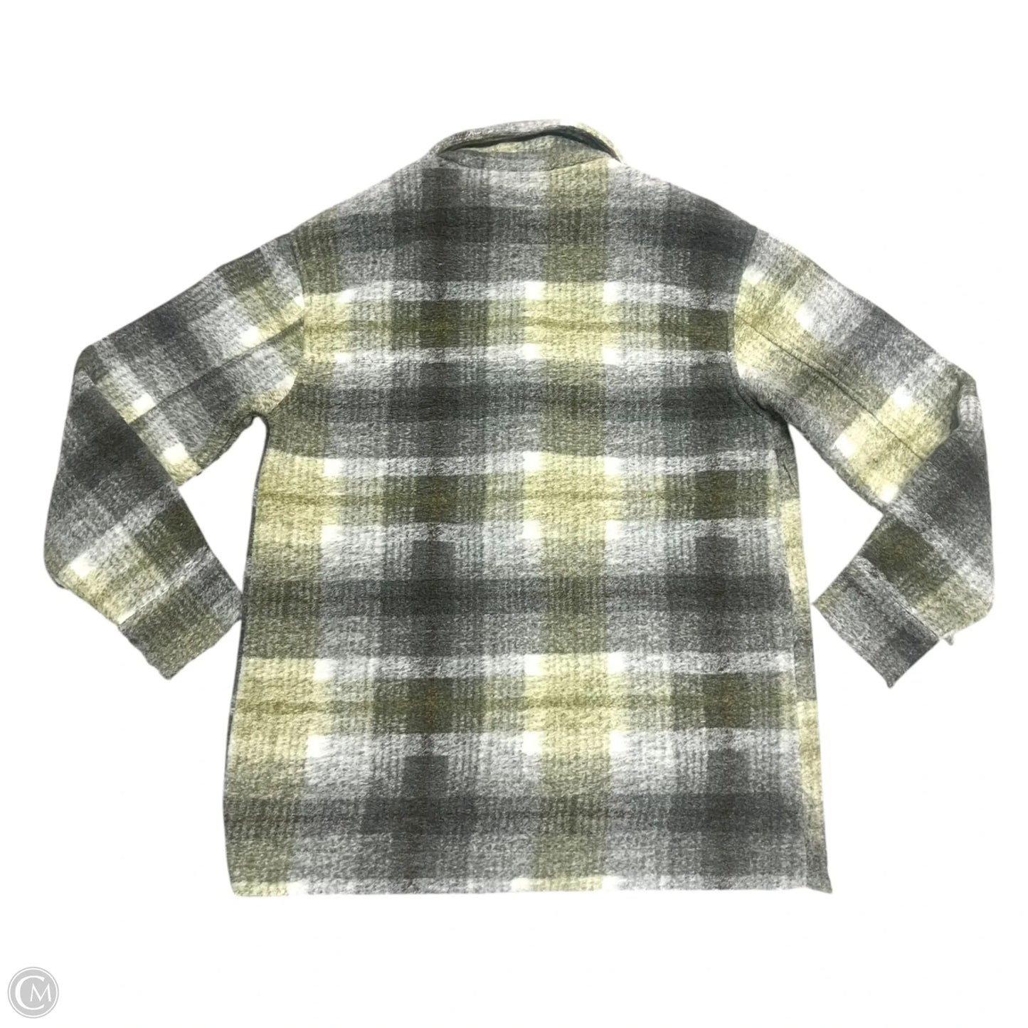 Jacket Shirt By Joie In Green & Grey, Size: Xs