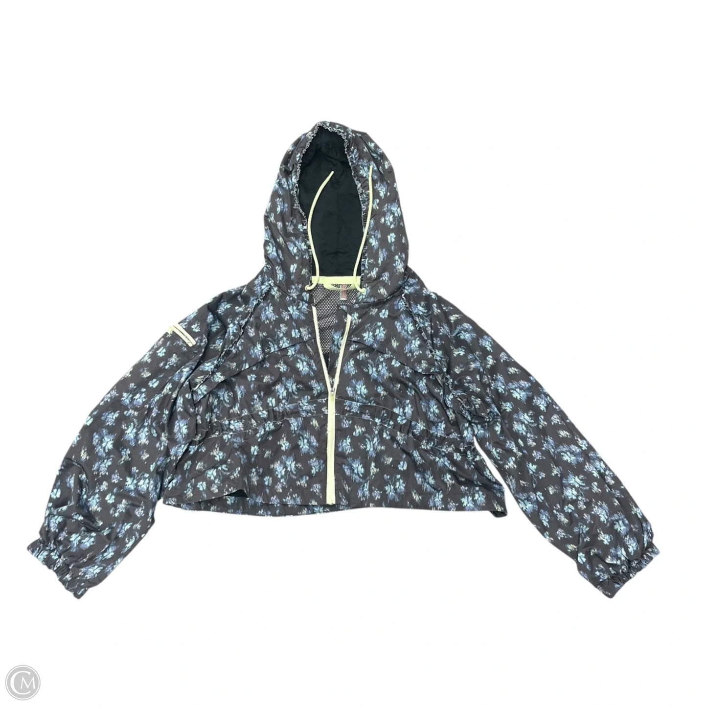 Athletic Jacket By Free People In Blue & Grey, Size: M