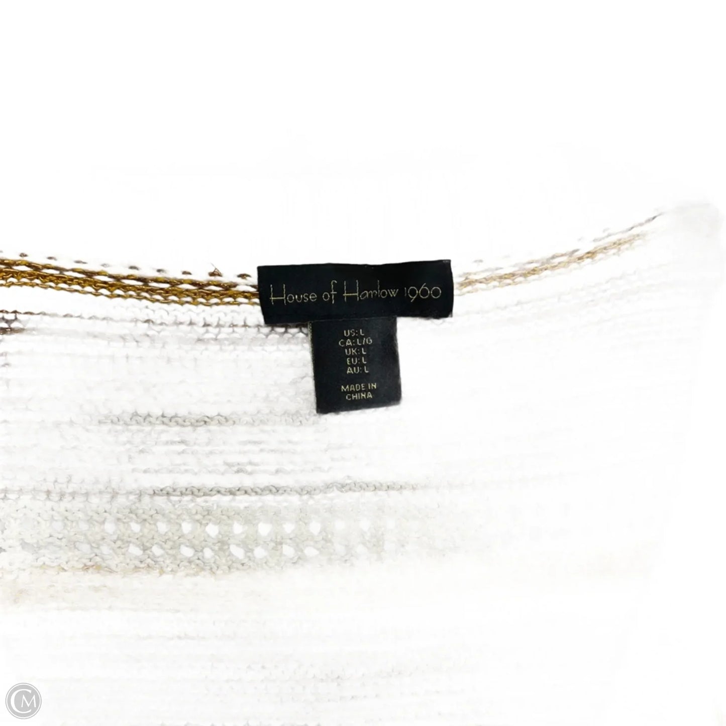 Sweater Cardigan By House Of Harlow In Brown & Cream, Size: L