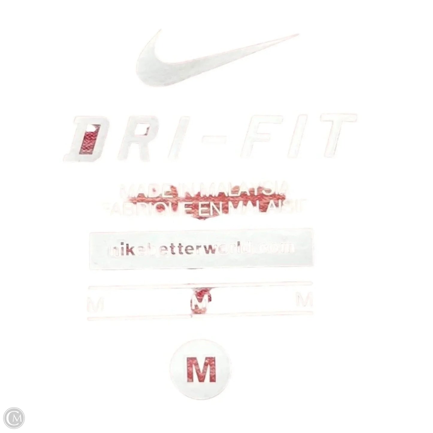 Athletic Top Long Sleeve Collar By Nike In Orange, Size: M