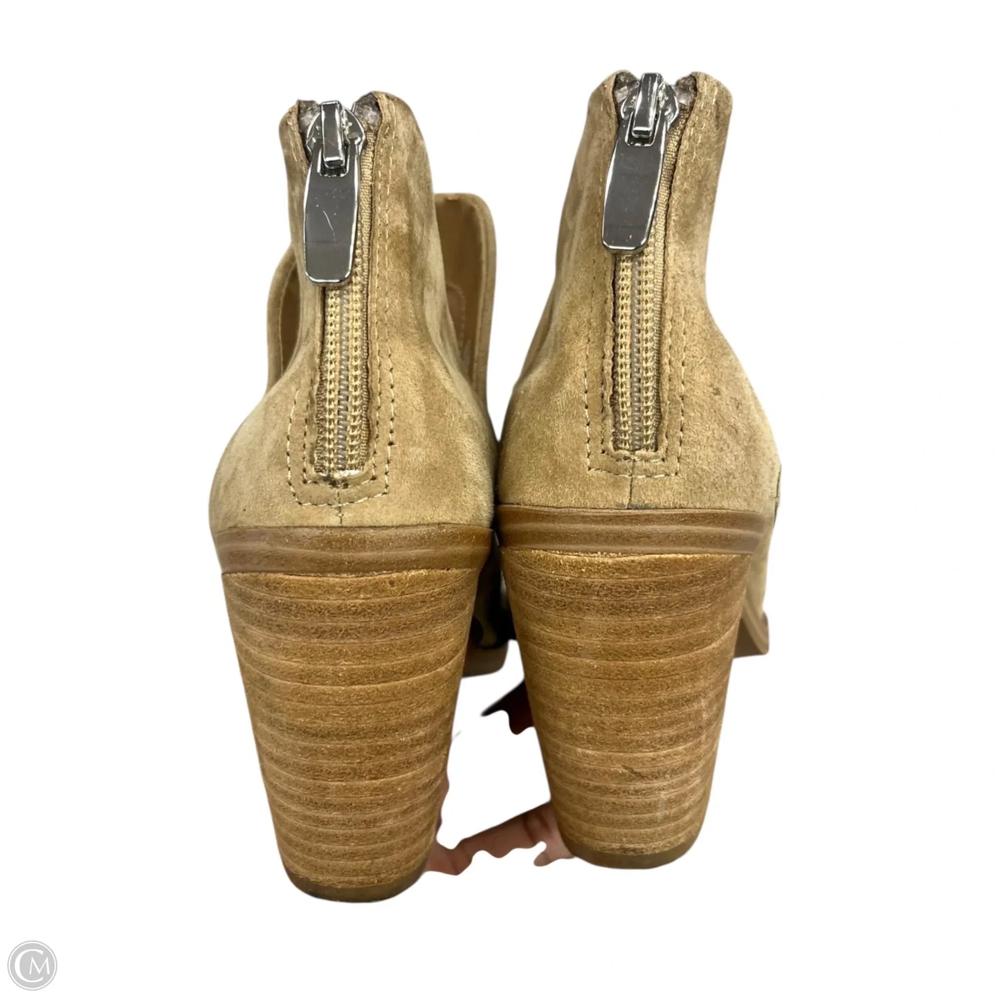 Boots Ankle Heels By Steve Madden In Tan, Size: 6.5