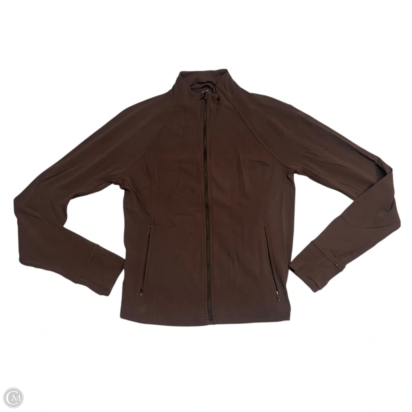 Athletic Top Long Sleeve Collar By Tna In Brown, Size: L