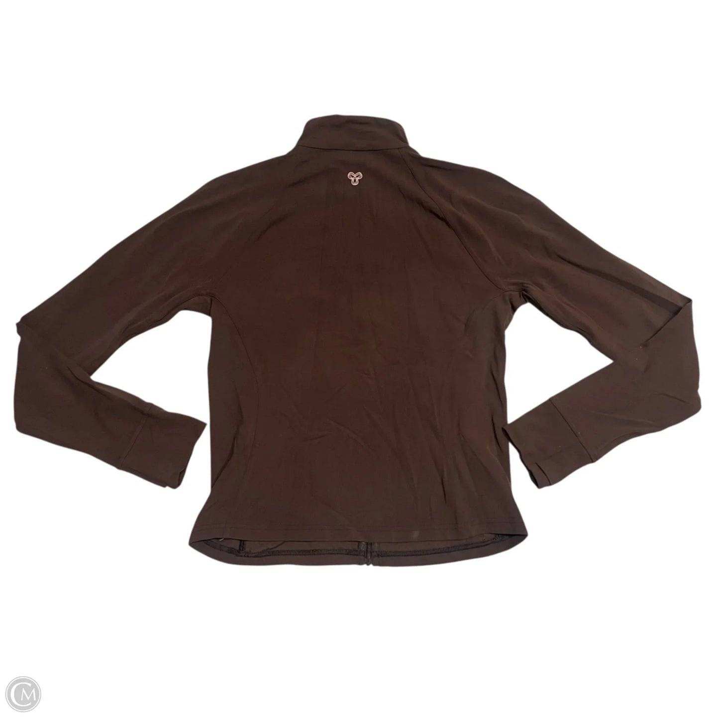Athletic Top Long Sleeve Collar By Tna In Brown, Size: L