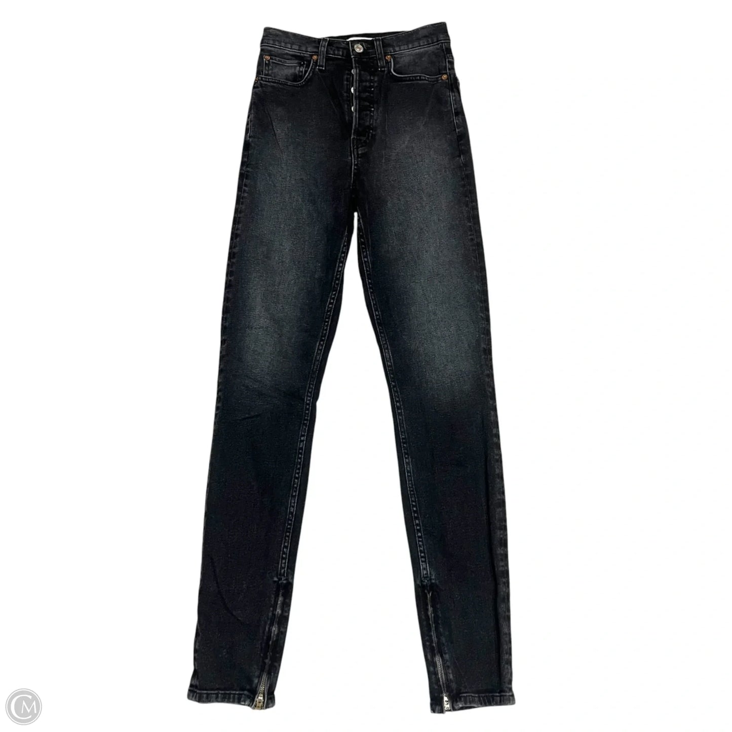 Jeans Straight By Redone In Black Denim, Size: 2