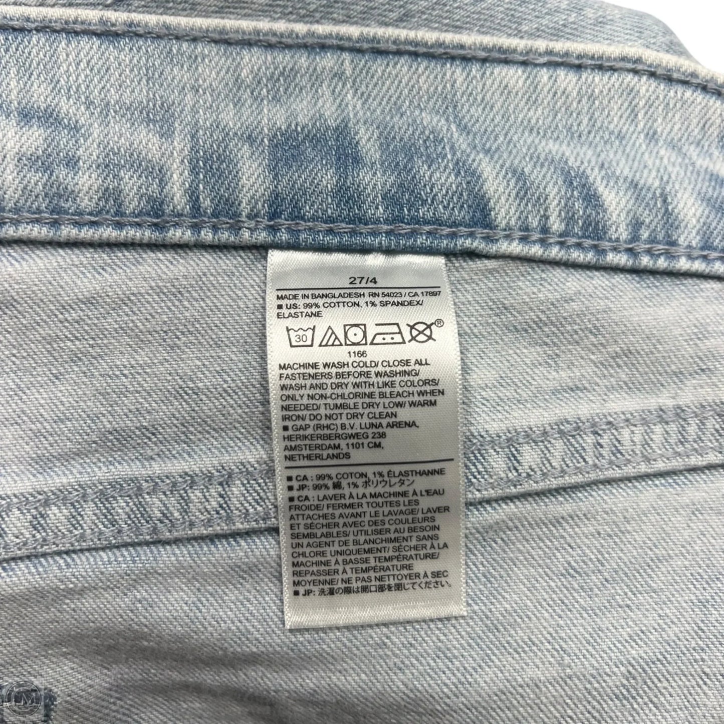 Jeans Straight By Banana Republic In Blue Denim, Size: 4