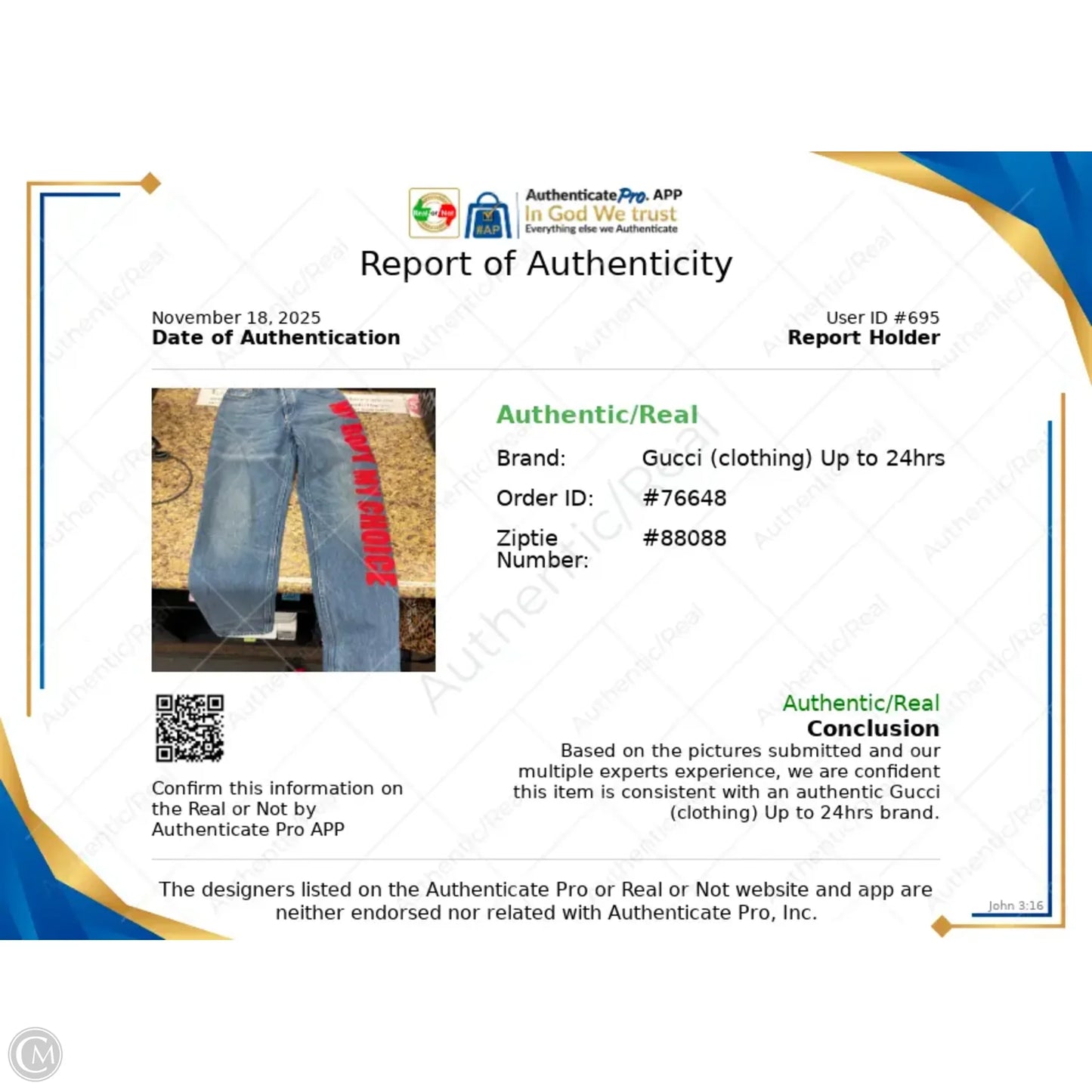 Jeans Luxury Designer By Gucci In Blue Denim, Size: 2