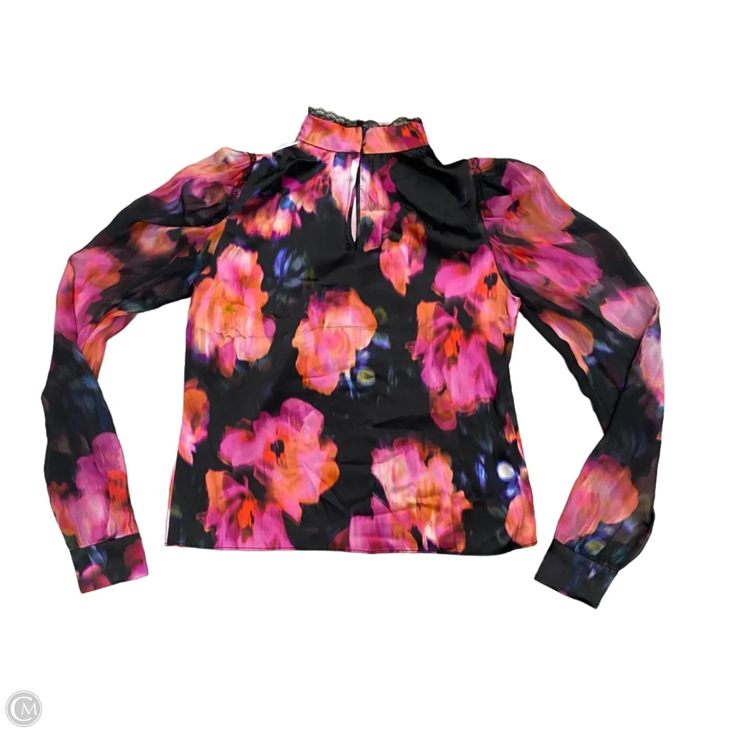 Top Long Sleeve By Generation Love In Black & Pink, Size: Xs