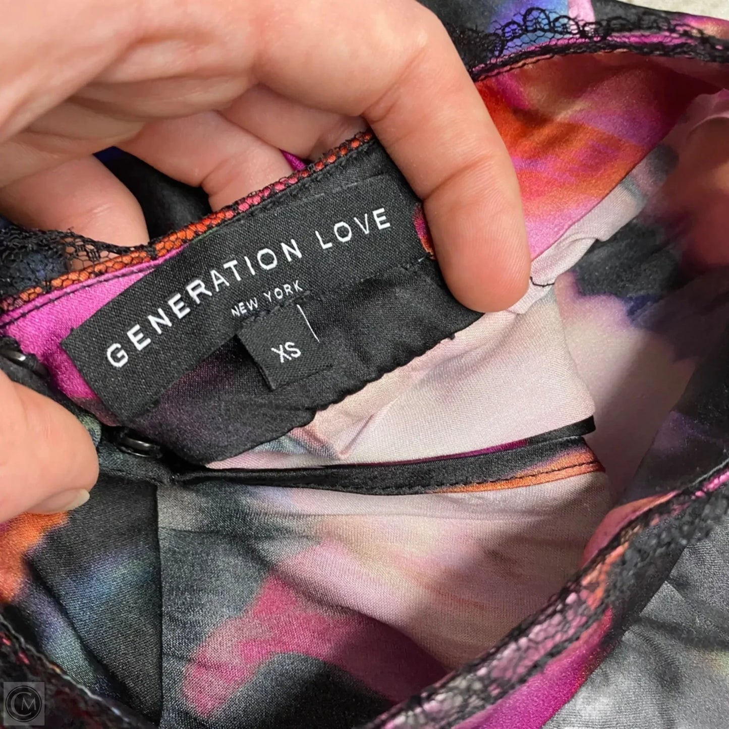 Top Long Sleeve By Generation Love In Black & Pink, Size: Xs