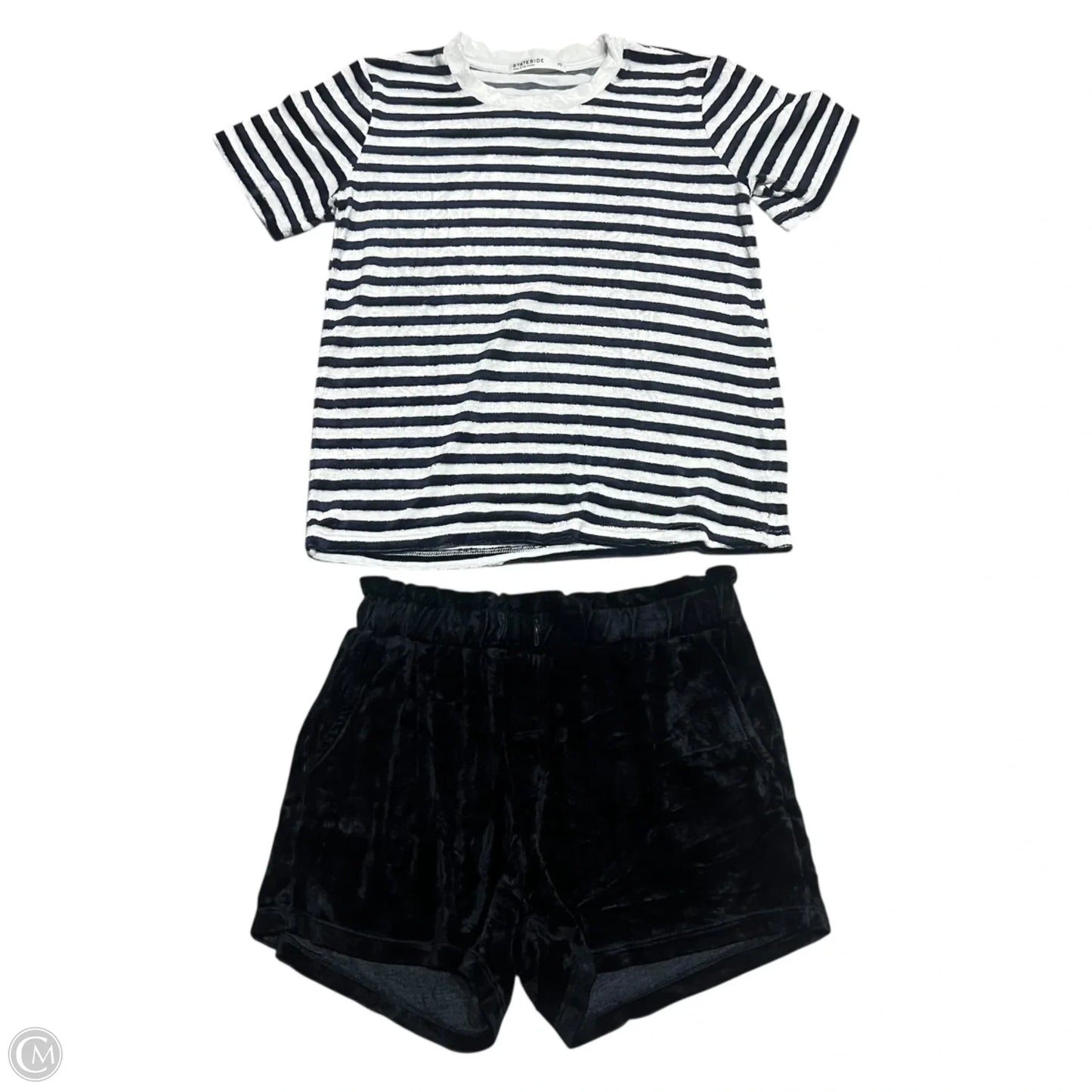Shorts Set By Stateside In Blue & White, Size: Xs