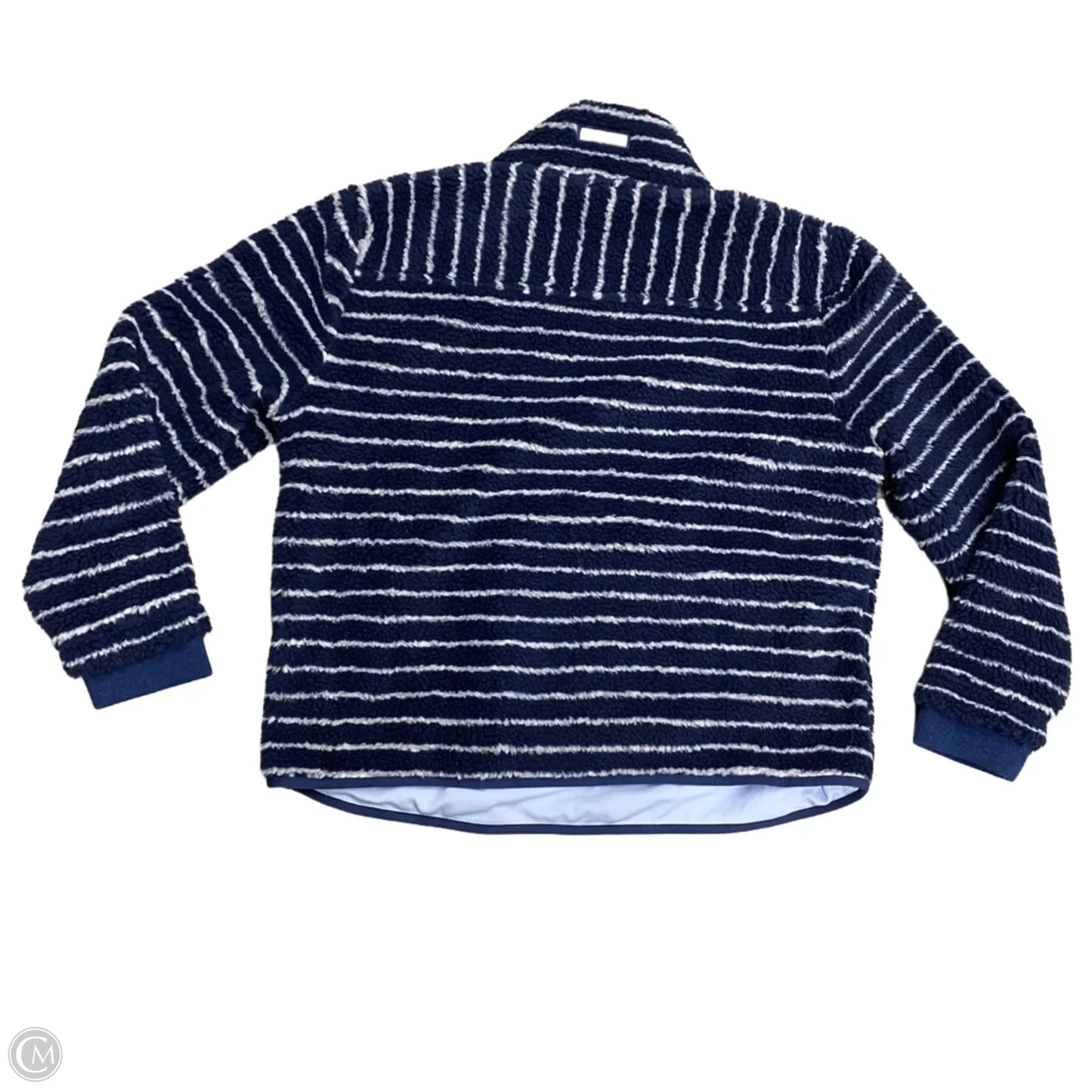 Sweatshirt Collar By Vineyard Vines In Blue & White, Size: L