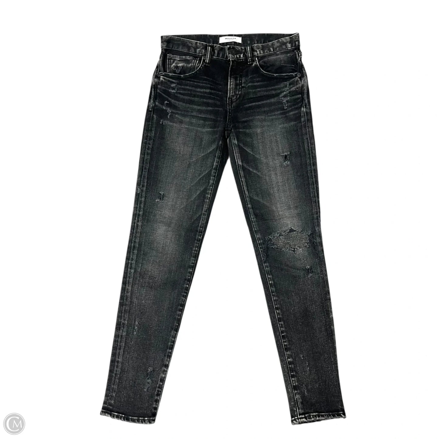 Jeans Skinny By Moussy In Black Denim, Size: 2