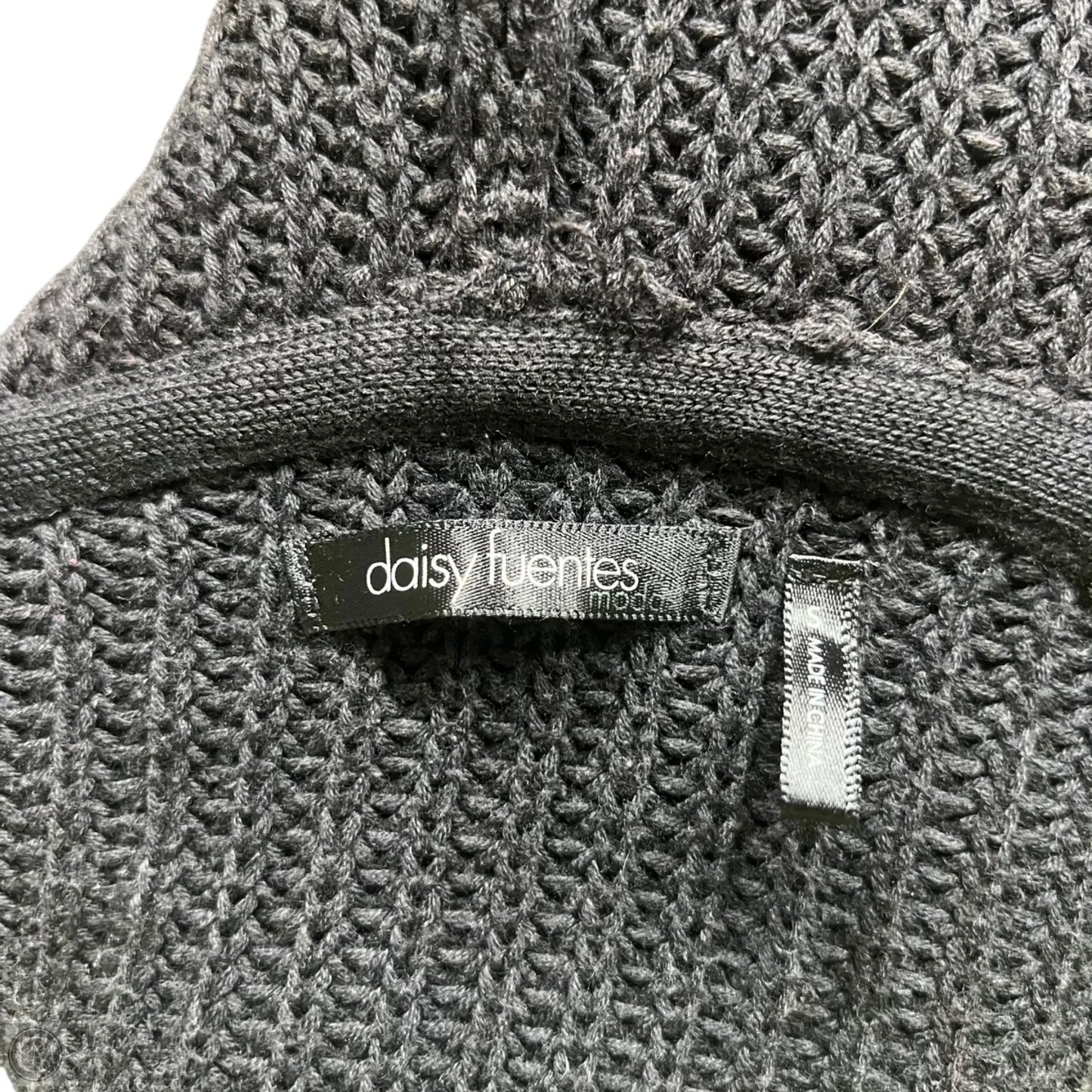 Sweater Cardigan By Daisy Fuentes In Black, Size: S