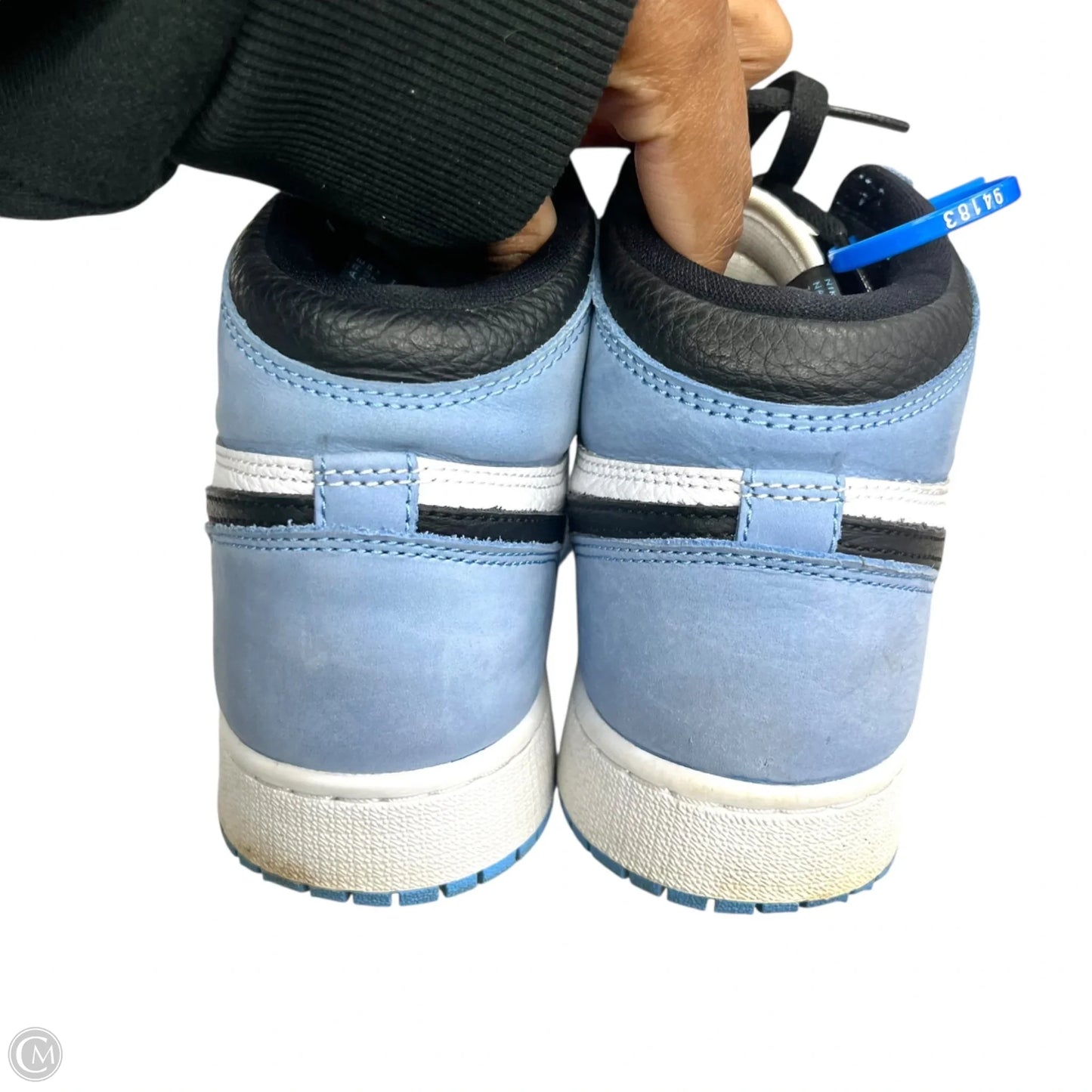 Shoes Luxury Designer By Jordan In Blue & White, Size: 8.5