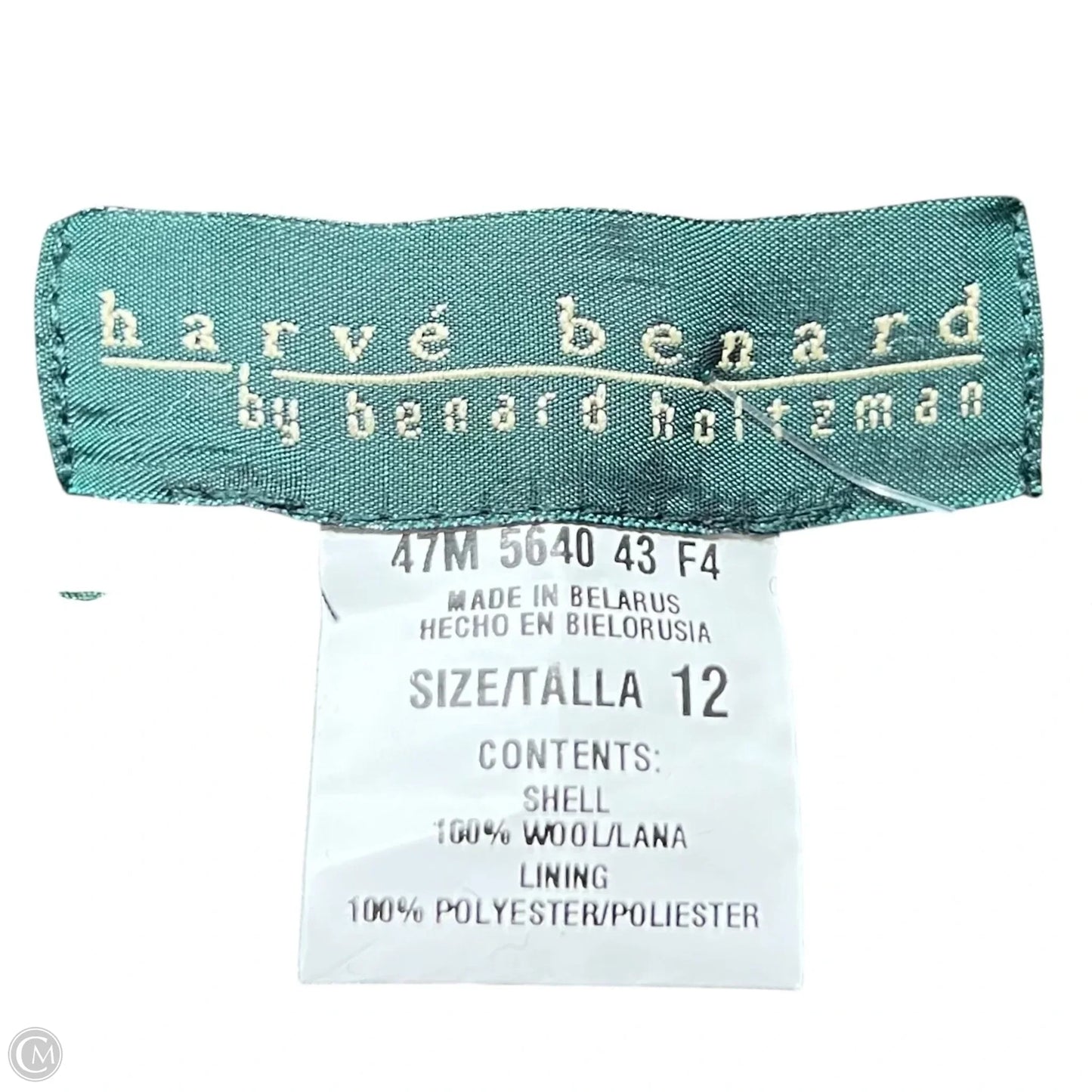 Coat Wool By Harve Bernard In Green, Size: L