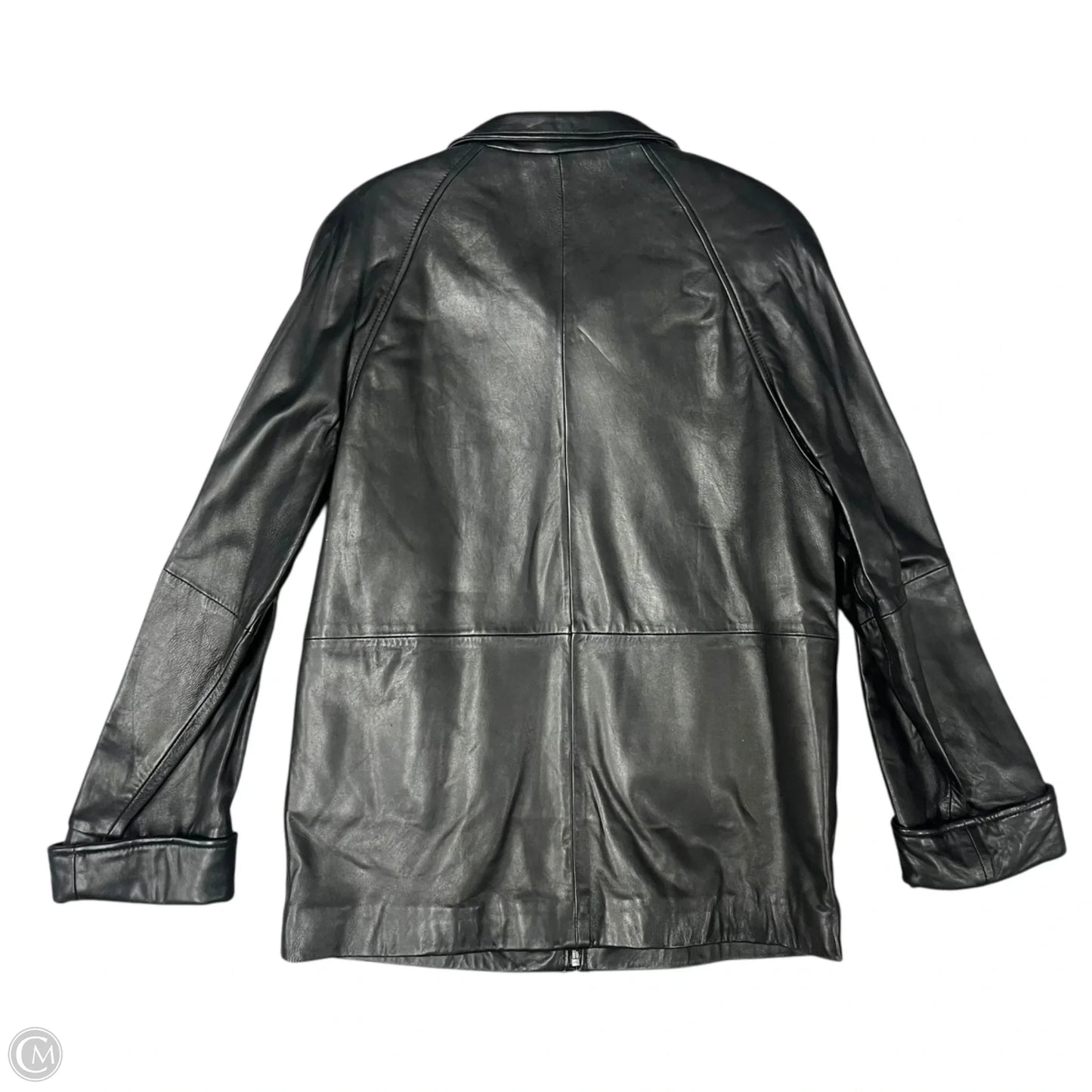 Jacket Leather By Tibor Leathers In Black, Size: S