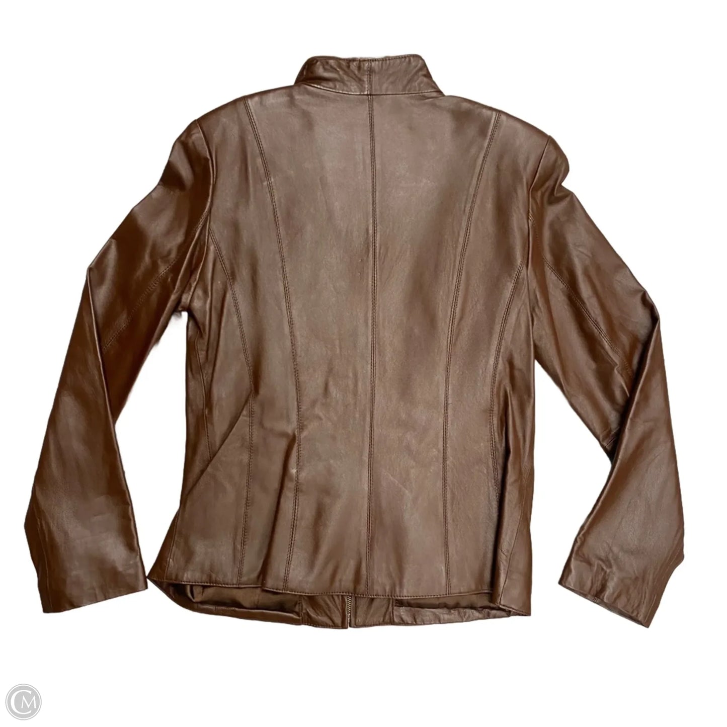 Jacket Leather By Portrait In Brown, Size: M