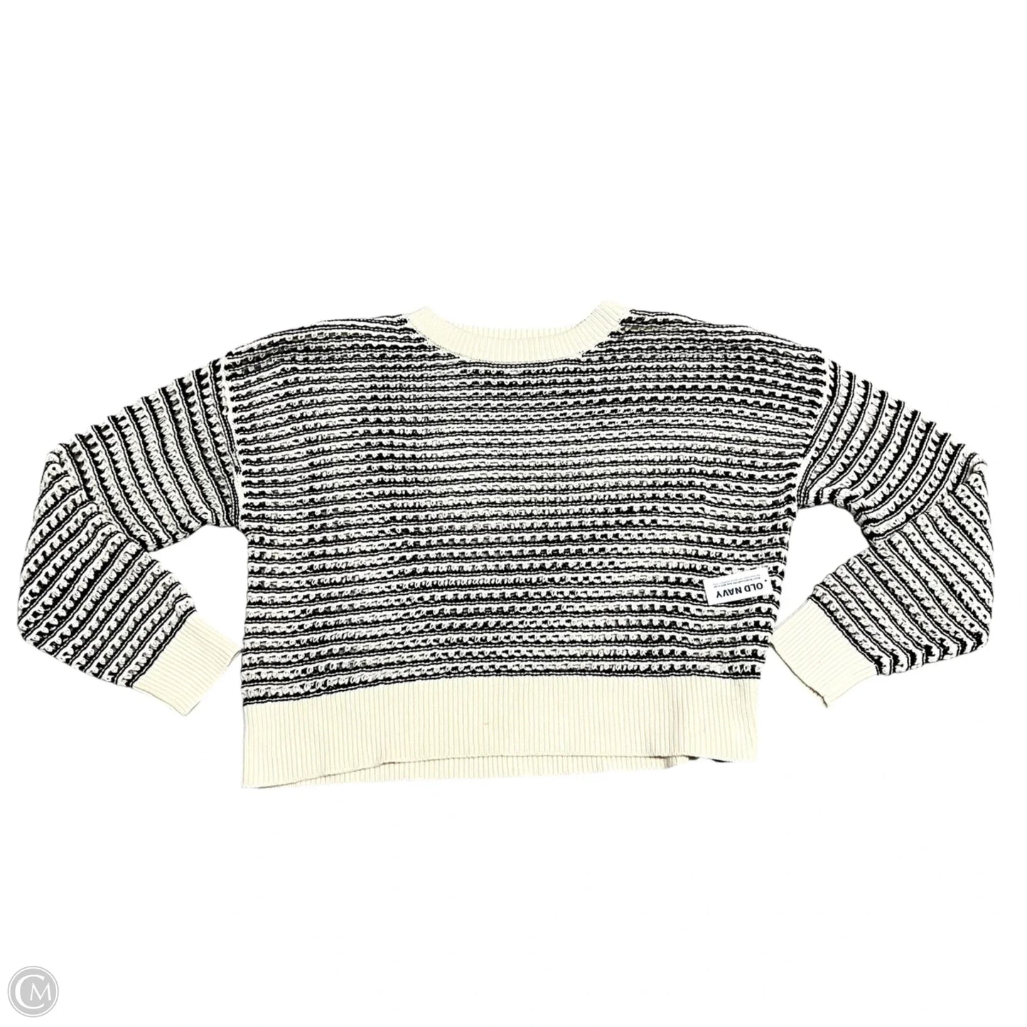 Sweater By Old Navy In Black & Cream, Size: M