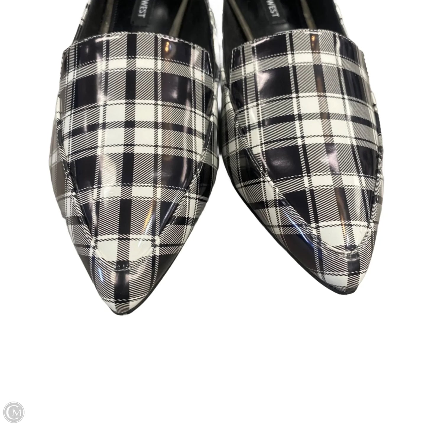 Shoes Flats By Nine West In Plaid Pattern, Size: 8.5