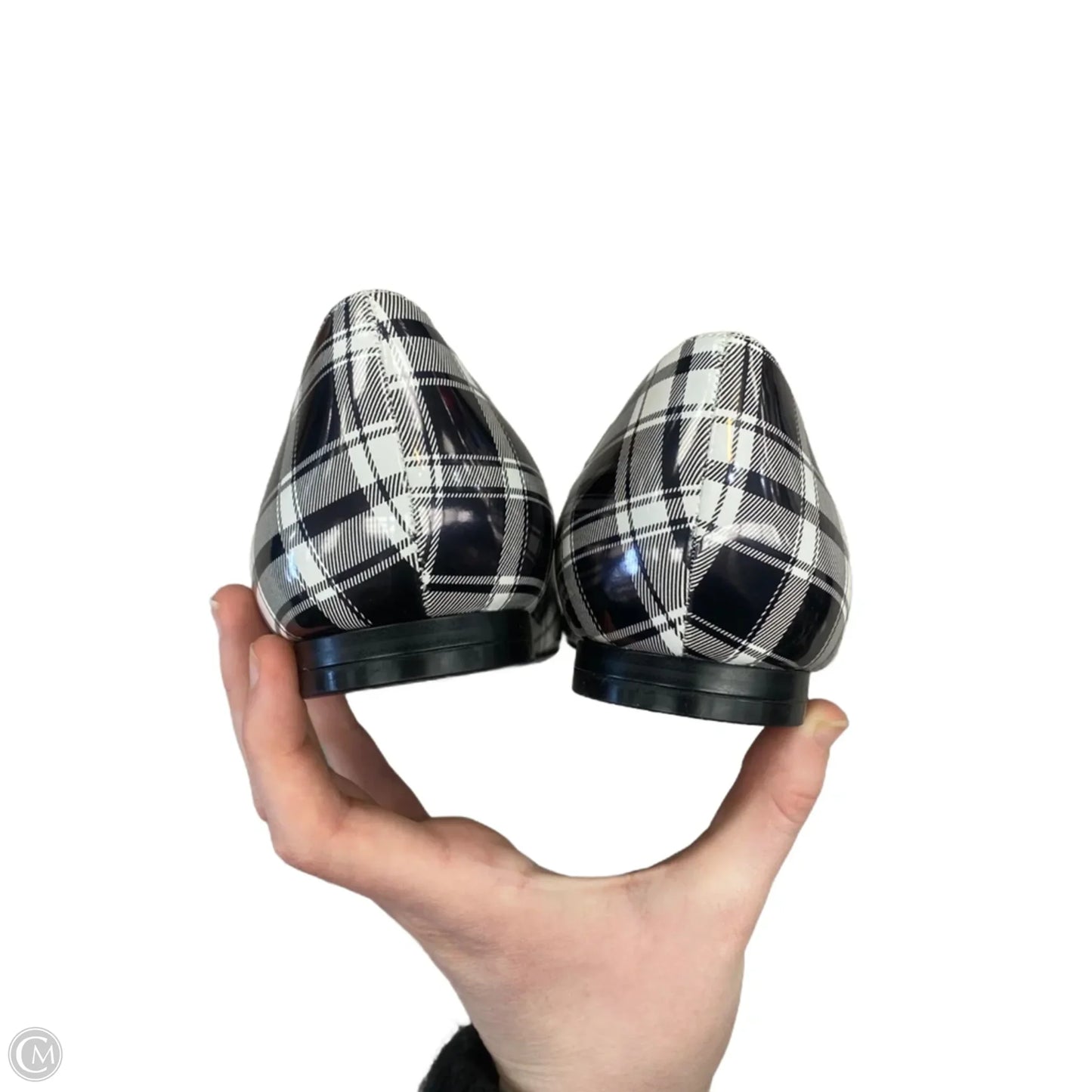 Shoes Flats By Nine West In Plaid Pattern, Size: 8.5