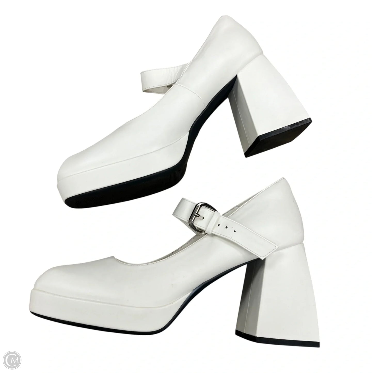 Shoes Heels Block By Dream Pairs In Cream, Size: 10