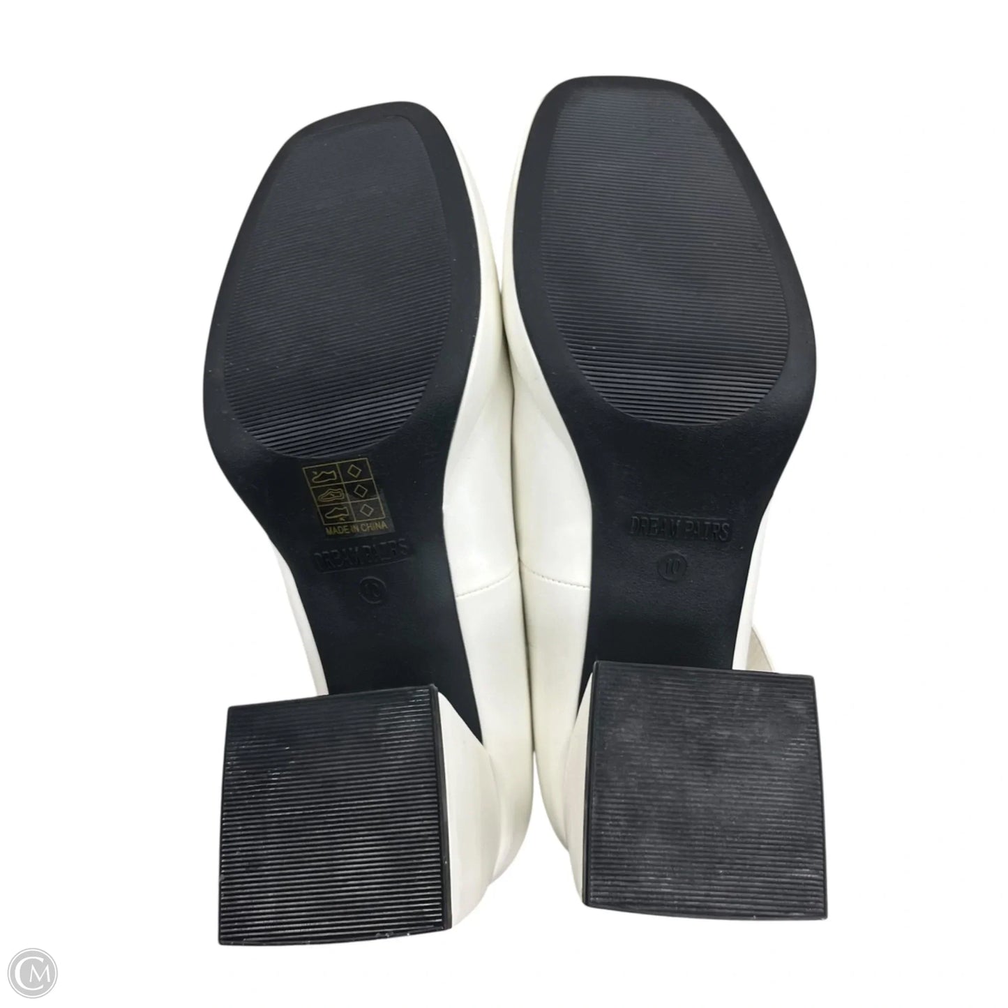 Shoes Heels Block By Dream Pairs In Cream, Size: 10